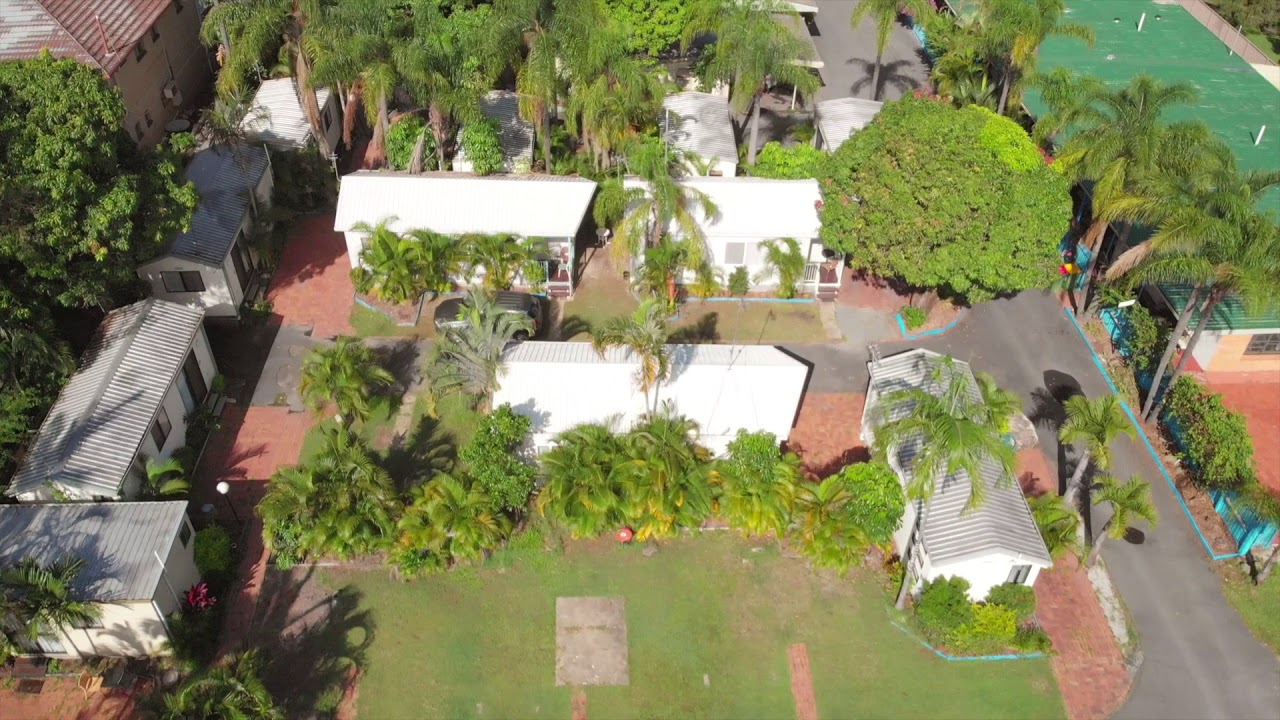 Aerial Drone View of Park Cabins